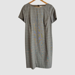 Marina Rinaldi Gray Wool Shift Dress Size 21 ($800)